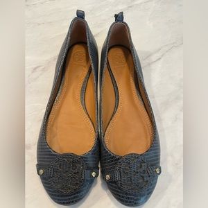 Tory Burch Navy Ballet Flats